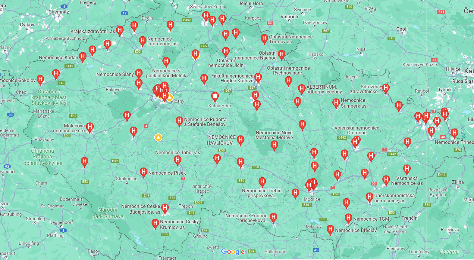 Mapa výpovědí a nelegálních přesčasů v celé ČR